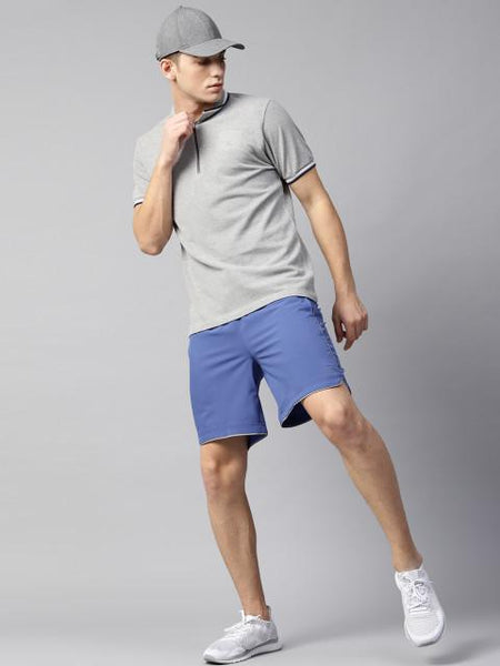 HRX by Hrithik Roshan Men Blue Solid Regular Fit Sports Shorts