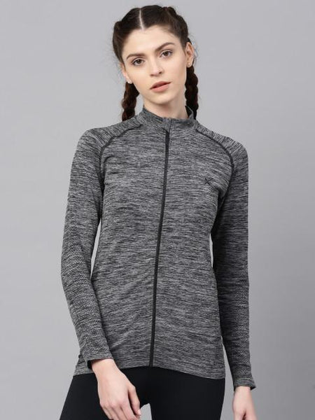 HRX by Hrithik Roshan Women Grey Slim Rapid Dry Sporty Jacket